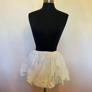See You Monday Cream Bubble Mini Skirt Ruched